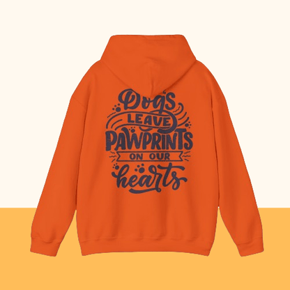 Backprint Heavy Blend™ Hooded Sweatshirt "Pawprints" - PAWZLOVE