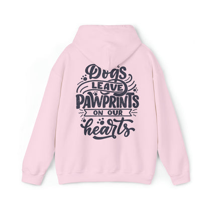 Backprint Heavy Blend™ Hooded Sweatshirt "Pawprints" - PAWZLOVE