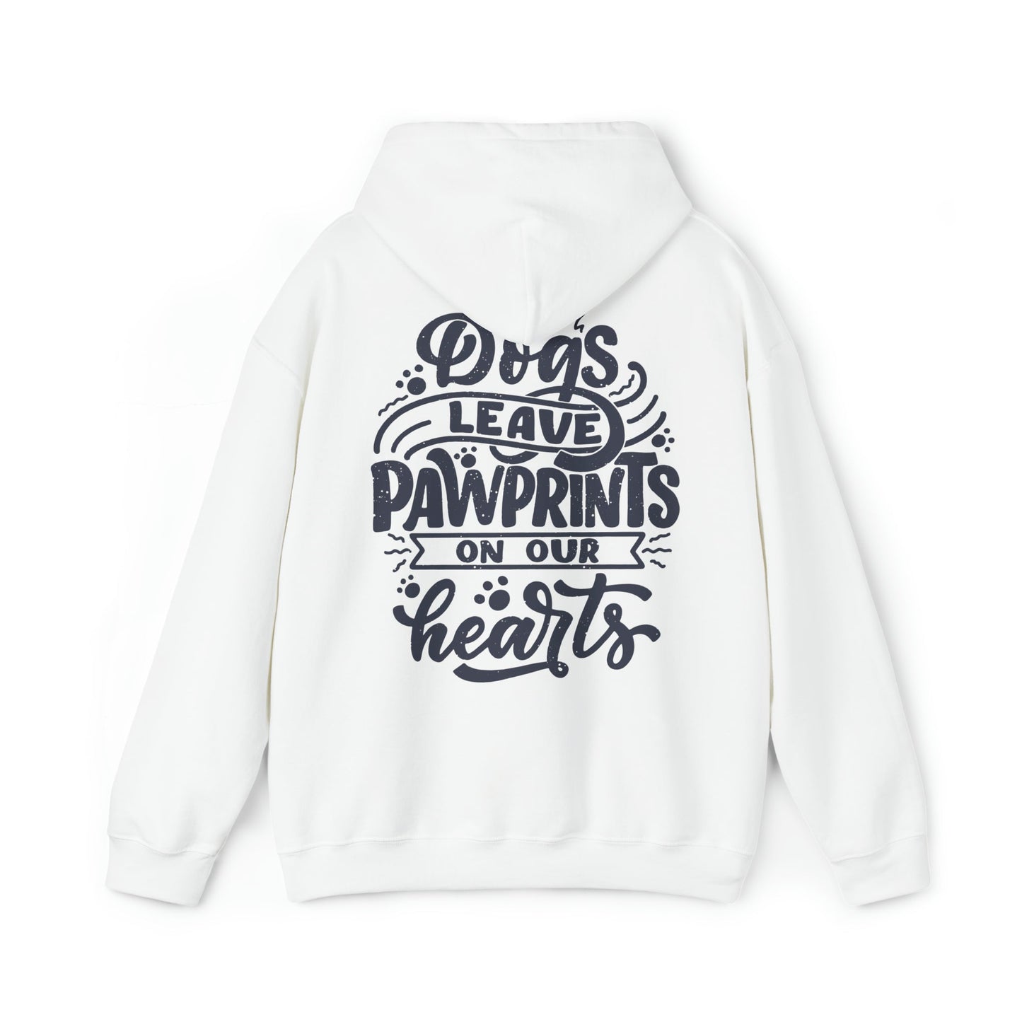 Backprint Heavy Blend™ Hooded Sweatshirt "Pawprints" - PAWZLOVE