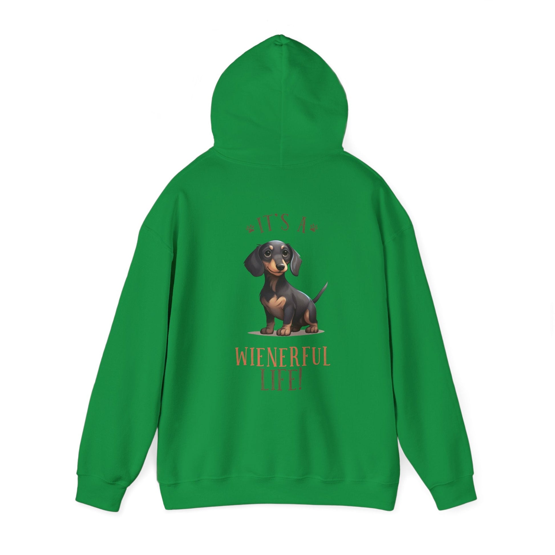 Backprint Heavy Blend™ Hooded Sweatshirt "Wienerful Life" - PAWZLOVE