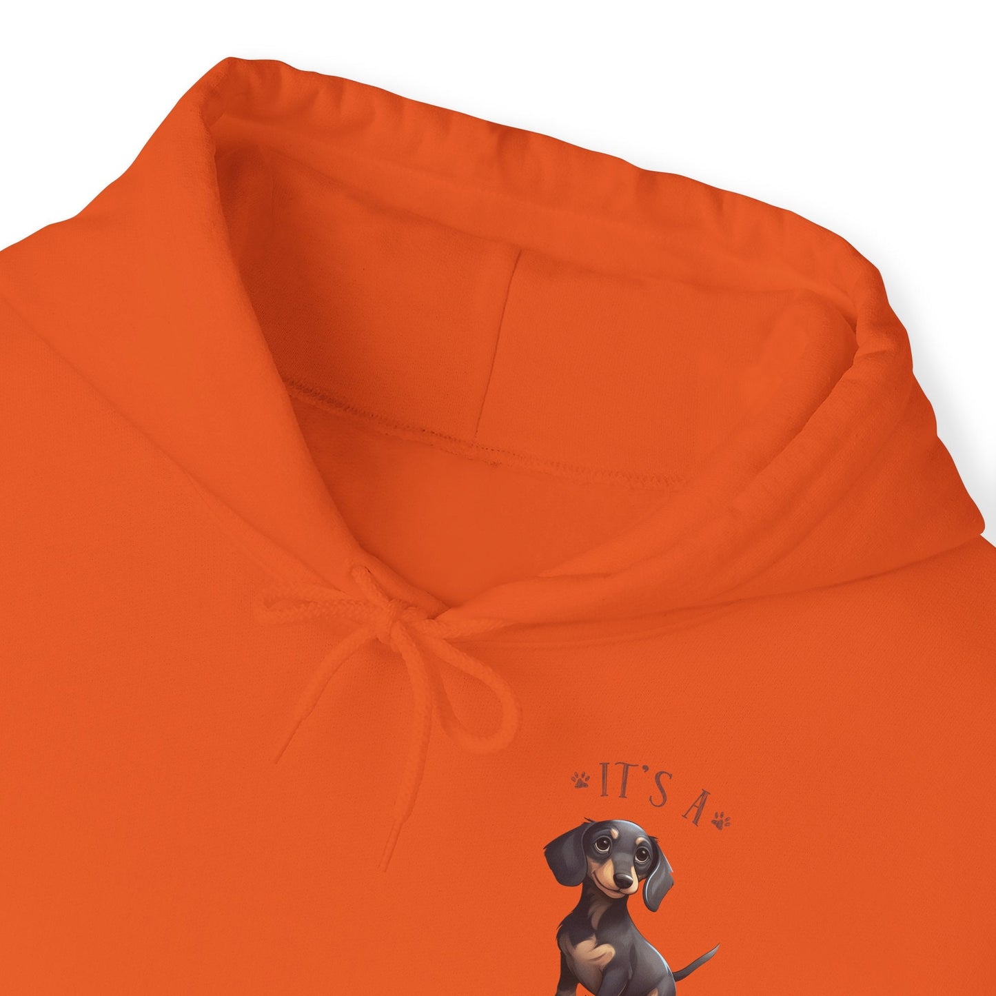 Backprint Heavy Blend™ Hooded Sweatshirt "Wienerful Life" - PAWZLOVE