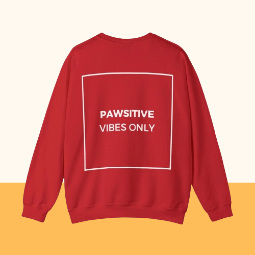 Backprint Heavy Blend™ Sweatshirt "PAWSITIVE VIBES ONLY" - PAWZLOVE