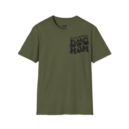 Backprint Softstyle T - Shirt "Anti Social Dog Mom" - PAWZLOVE