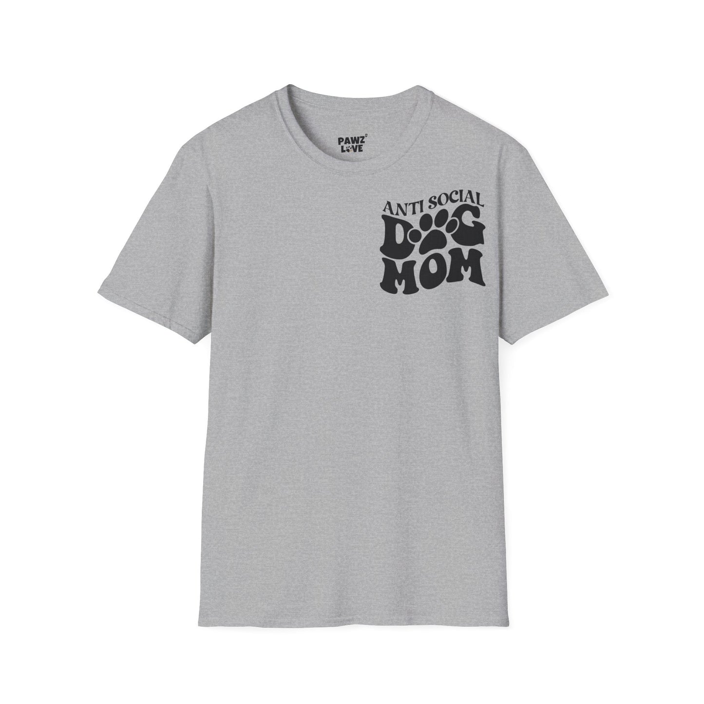 Backprint Softstyle T - Shirt "Anti Social Dog Mom" - PAWZLOVE