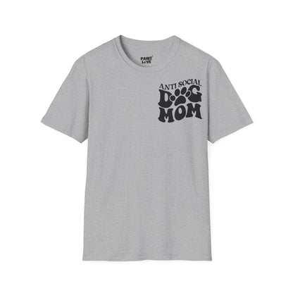 Backprint Softstyle T - Shirt "Anti Social Dog Mom" - PAWZLOVE