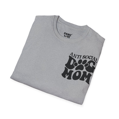 Backprint Softstyle T - Shirt "Anti Social Dog Mom" - PAWZLOVE