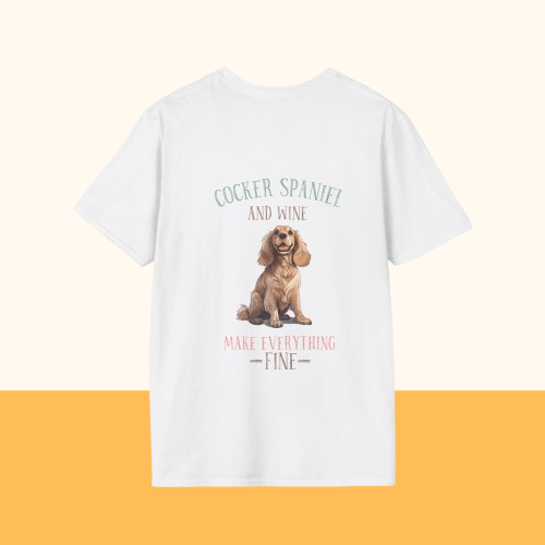 Backprint Softstyle T - Shirt "Cocker Spaniel" - PAWZLOVE