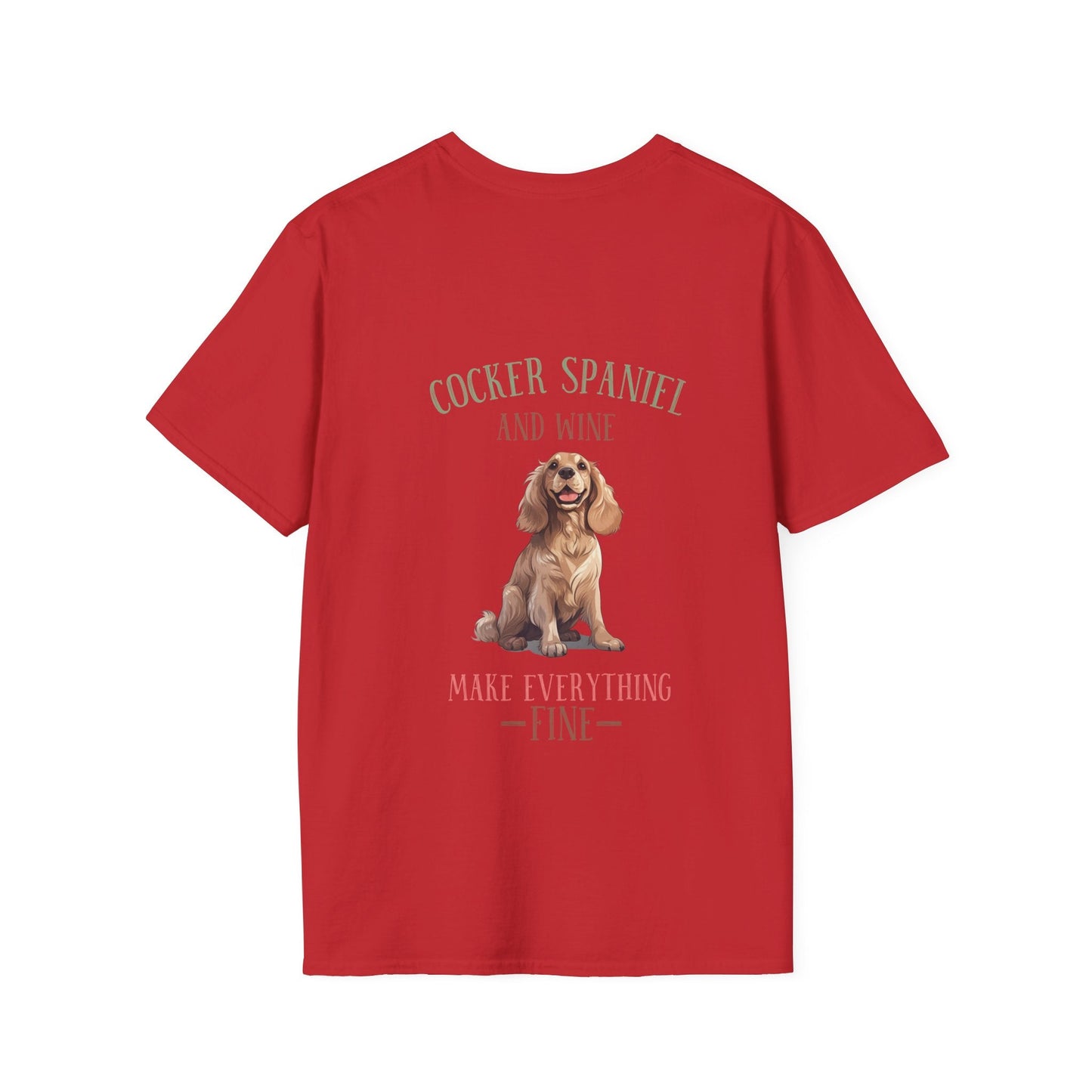 Backprint Softstyle T - Shirt "Cocker Spaniel" - PAWZLOVE