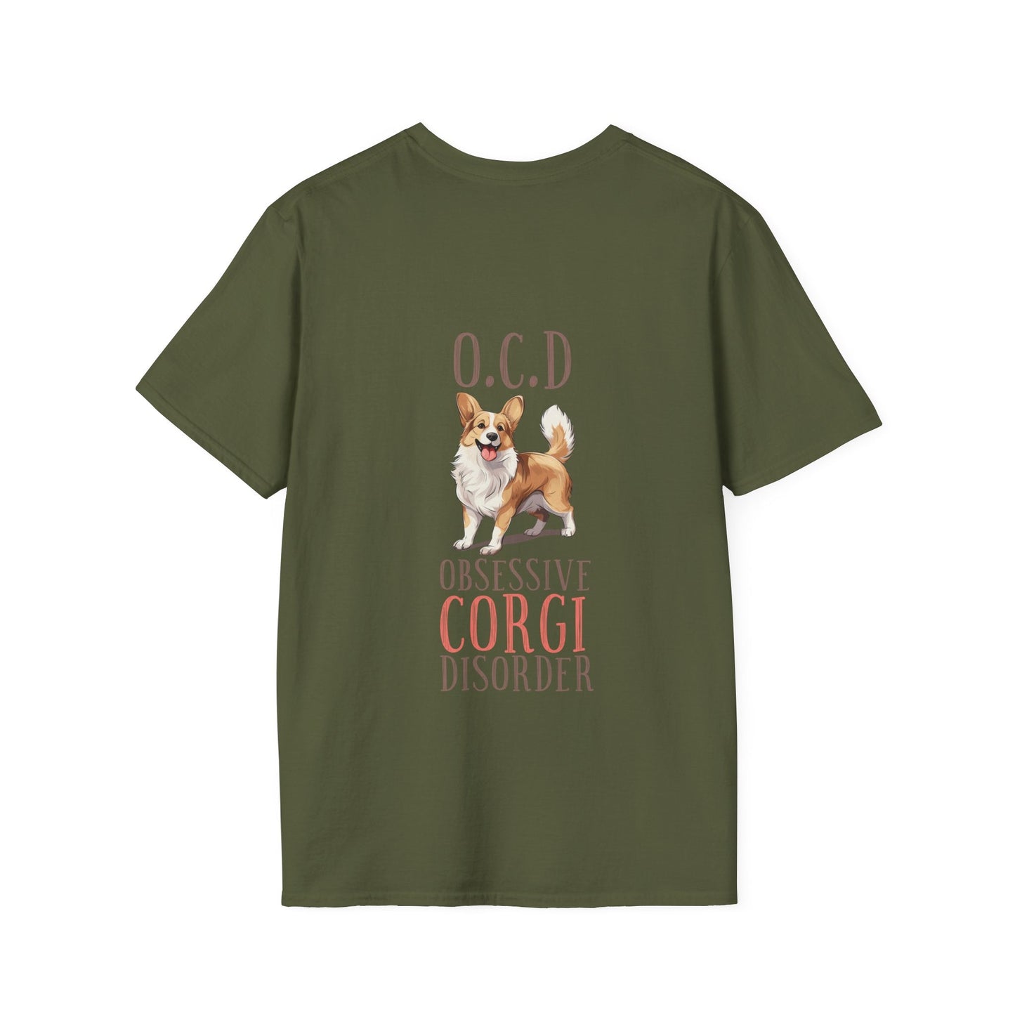 Backprint Softstyle T - Shirt "Corgi" - PAWZLOVE