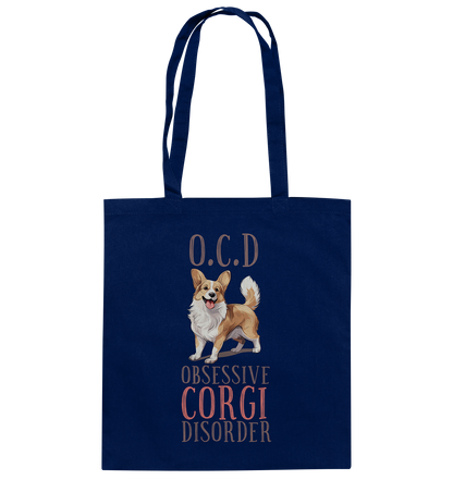 Baumwolltasche "Corgi" Farbe: Blau| Pawzlove