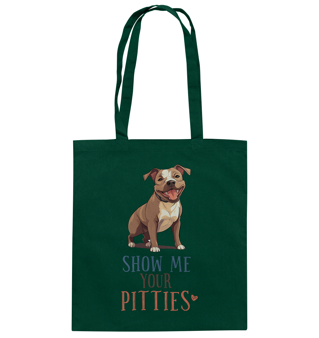 Baumwolltasche "Pitties" Farbe: Grün| Pawzlove