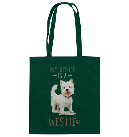 Baumwolltasche "Westie" Farbe: Grün| Pawzlove