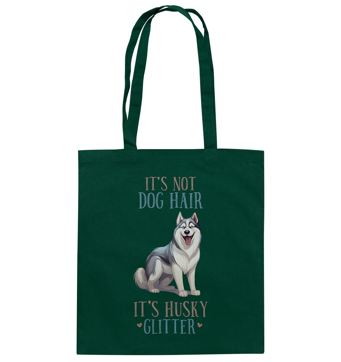 Baumwolltasche "Husky" Farbe: Grün| Pawzlove