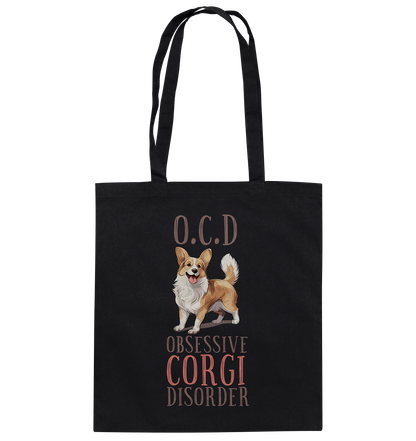 Baumwolltasche "Corgi" Farbe: Schwarz| Pawzlove