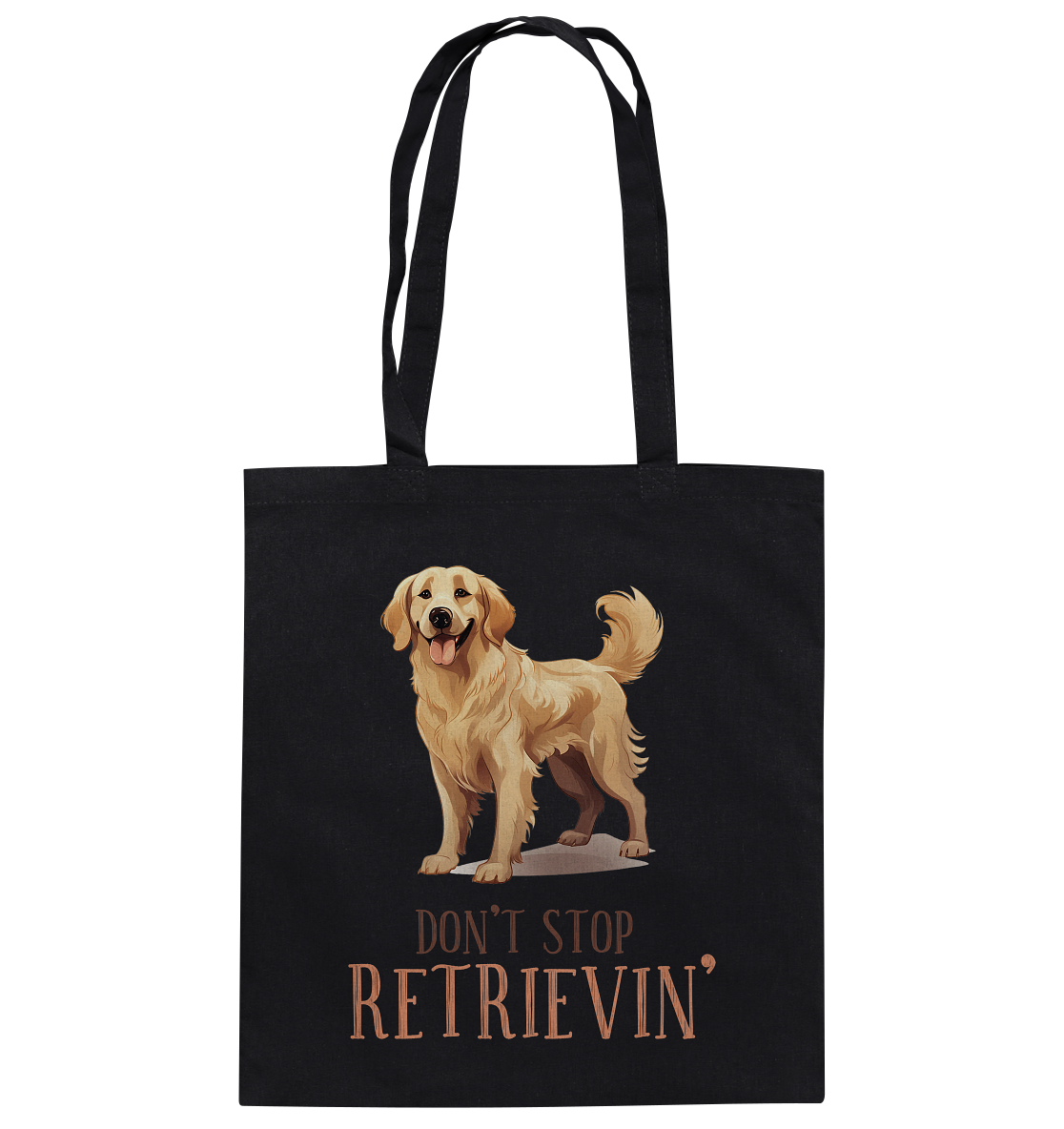 Baumwolltasche "Don't stop Retrievin'" Farbe: Schwarz| Pawzlove