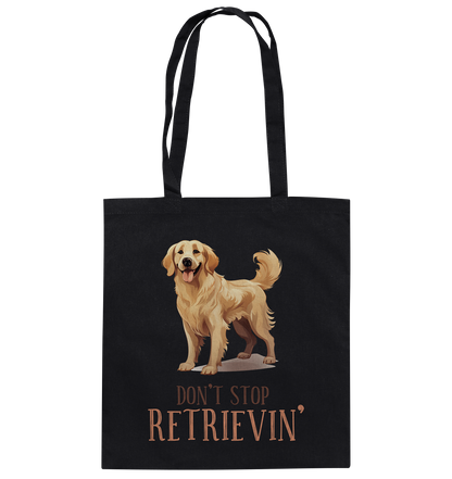 Baumwolltasche "Don't stop Retrievin'" Farbe: Schwarz| Pawzlove