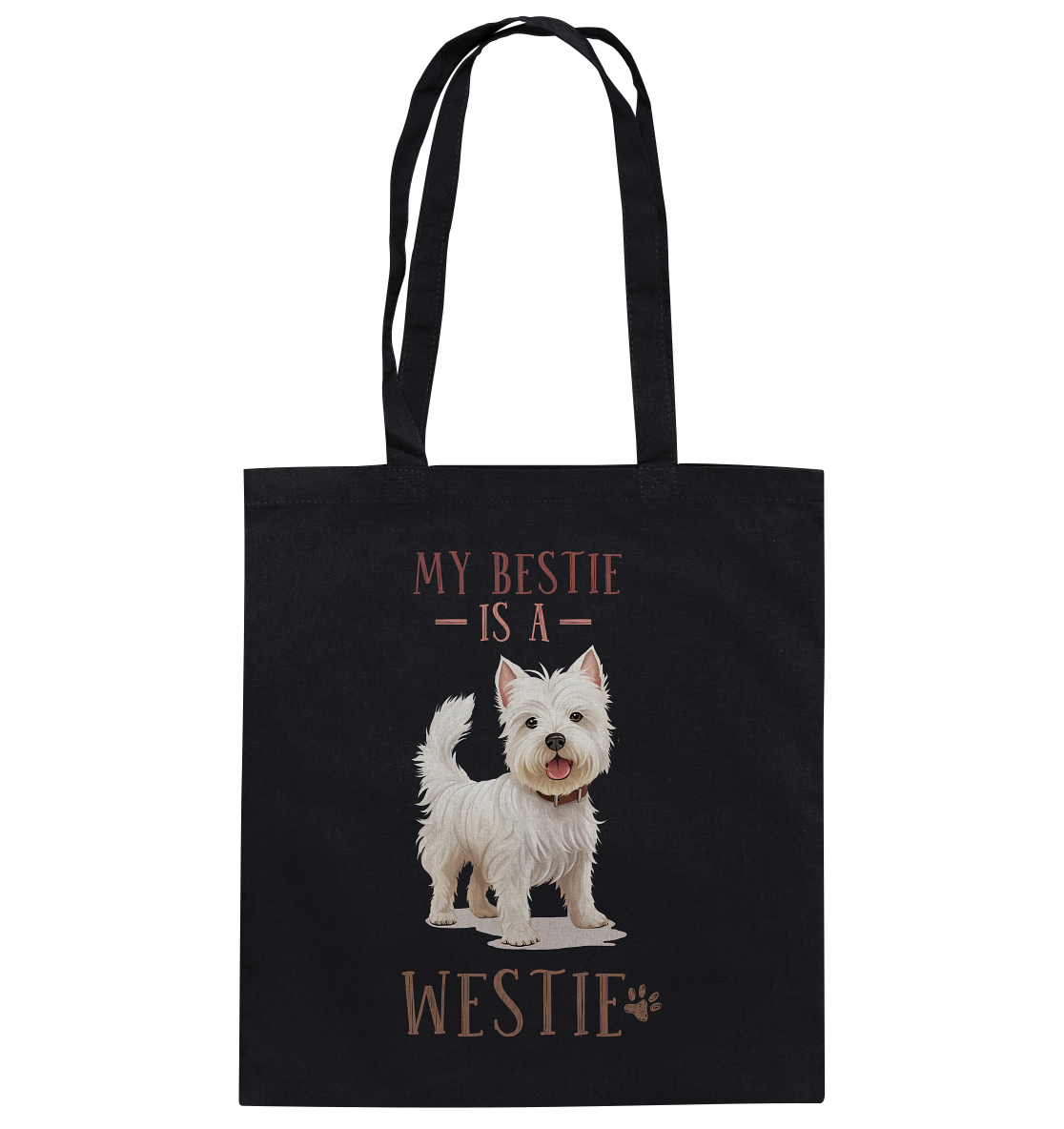 Baumwolltasche "Westie" Farbe: Schwarz| Pawzlove