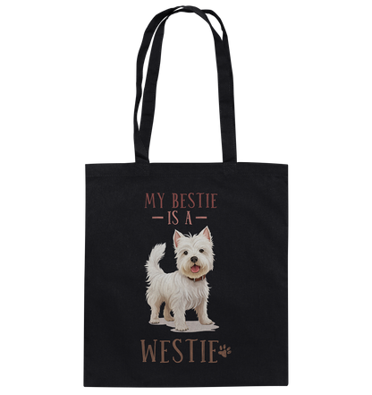 Baumwolltasche "Westie" Farbe: Schwarz| Pawzlove