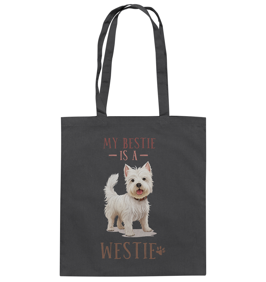 Baumwolltasche "Westie" Farbe: Grau| Pawzlove