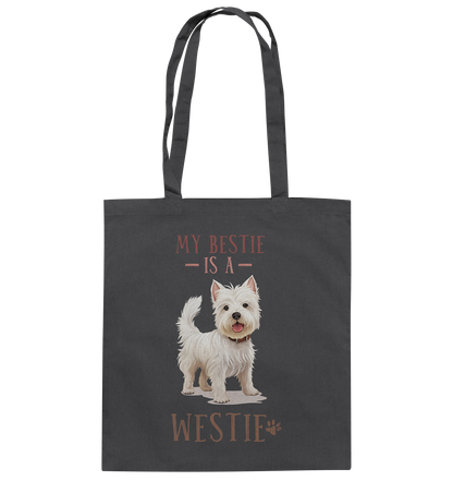 Baumwolltasche "Westie" Farbe: Grau| Pawzlove