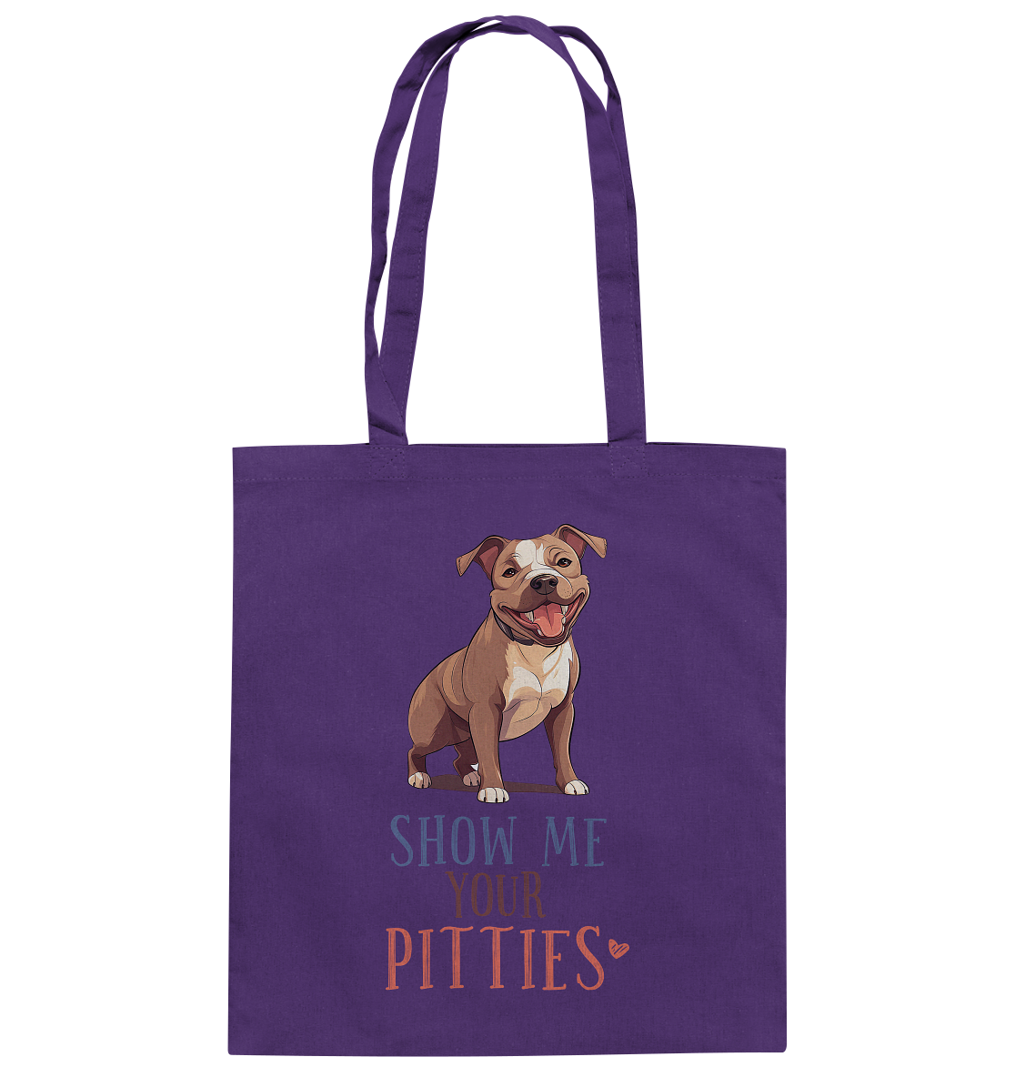 Baumwolltasche "Pitties" Farbe: Violett| Pawzlove