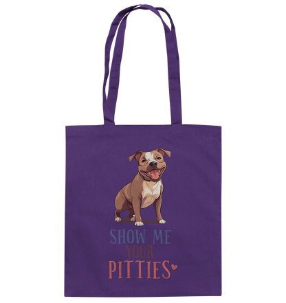 Baumwolltasche "Pitties" Farbe: Violett| Pawzlove