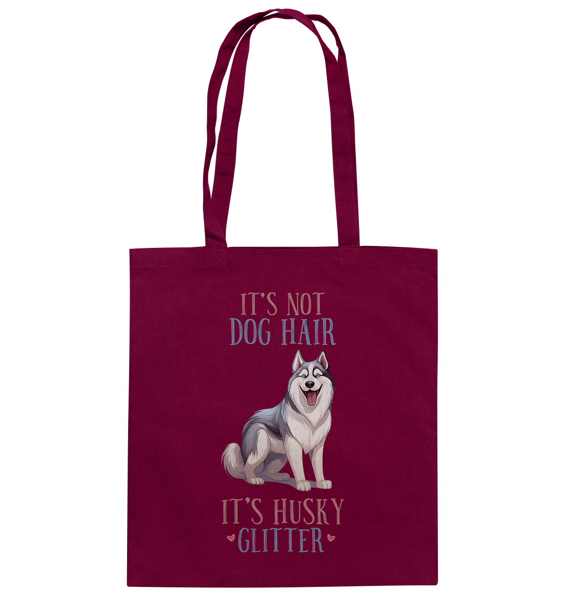 Baumwolltasche "Husky" Farbe: Burgundy| Pawzlove