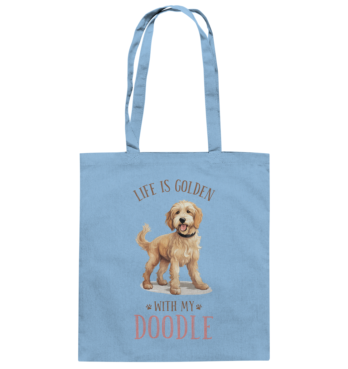 Baumwolltasche "Doodle" Farbe: Hellblau| Pawzlove