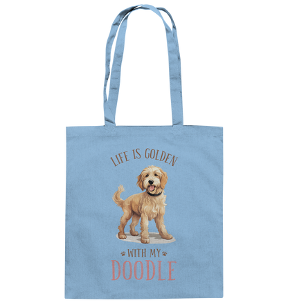 Baumwolltasche "Doodle" Farbe: Hellblau| Pawzlove