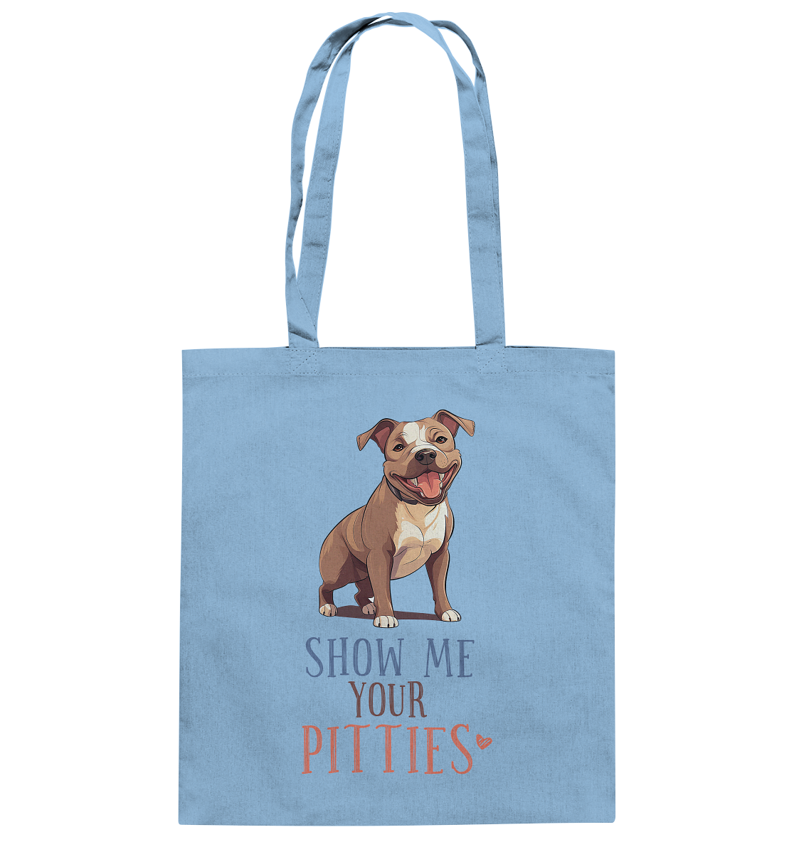 Baumwolltasche "Pitties" Farbe: Hellblau| Pawzlove