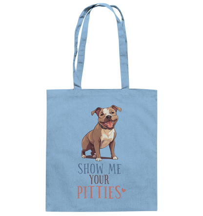 Baumwolltasche "Pitties" Farbe: Hellblau| Pawzlove