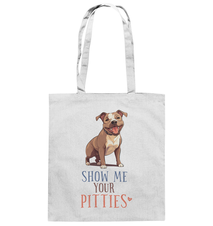 Baumwolltasche "Pitties" Farbe: Weiß| Pawzlove