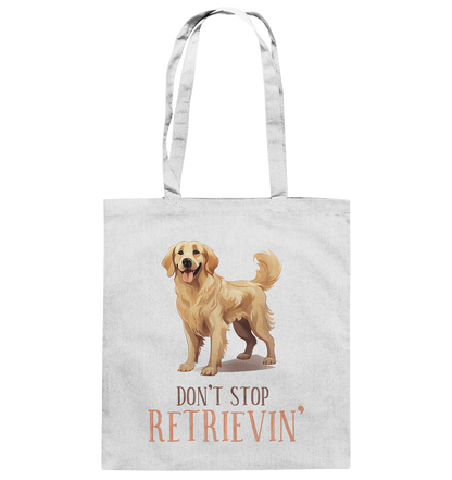 Baumwolltasche "Don't stop Retrievin'" Farbe: Weiß| Pawzlove