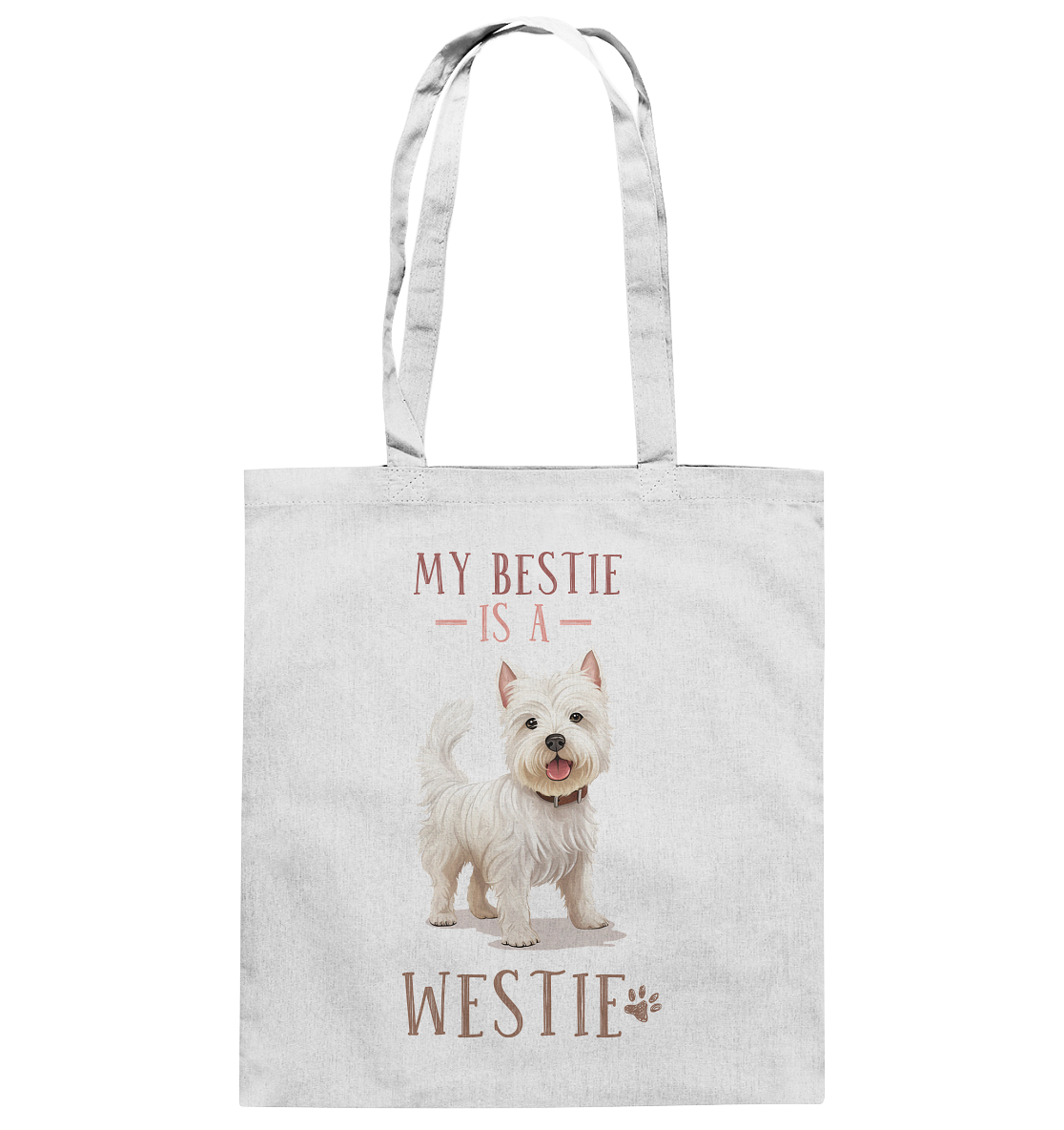 Baumwolltasche "Westie" Farbe: Weiß| Pawzlove