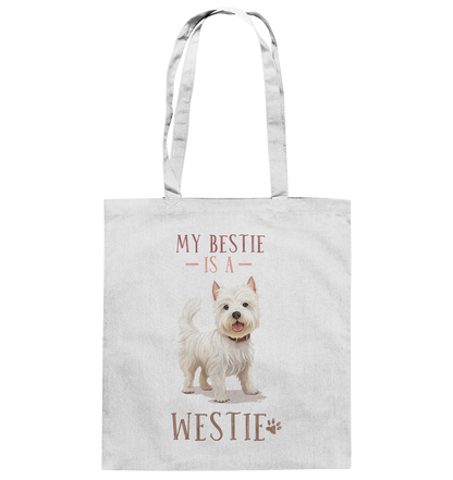 Baumwolltasche "Westie" Farbe: Weiß| Pawzlove