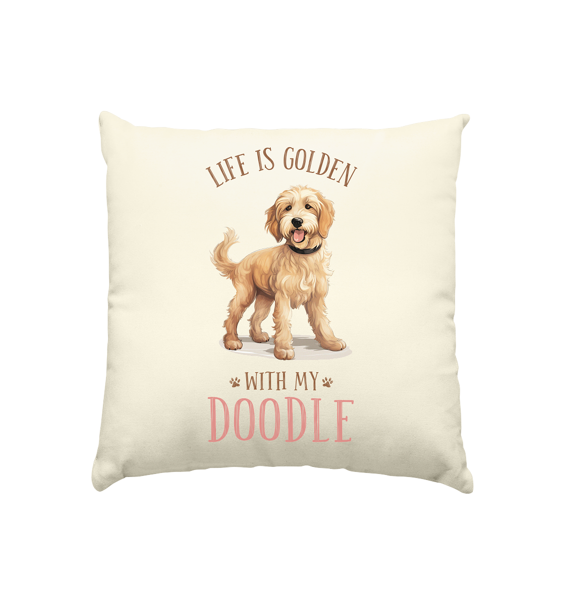 Natur-Kissen "Doodle" Farbe: Natur| Pawzlove