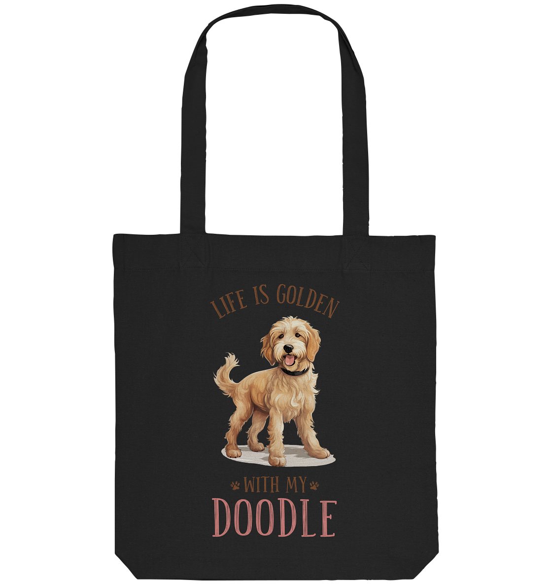 Klassische Tragetasche "Doodle" Farbe: Schwarz| Pawzlove