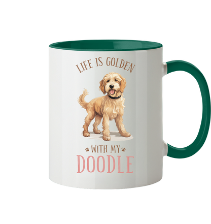 Zweifarbige Tasse "Doodle" Farbe: Dunkelgrün| Pawzlove