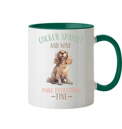 Zweifarbige Tasse "Cocker Spaniel"