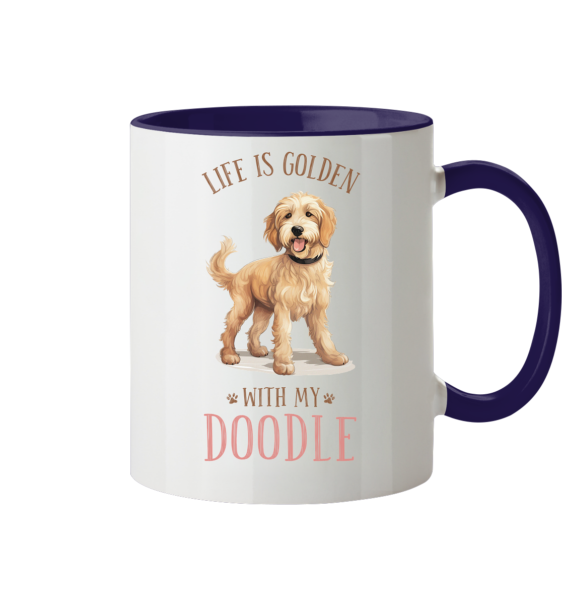 Zweifarbige Tasse "Doodle" Farbe: Kobaltblau| Pawzlove