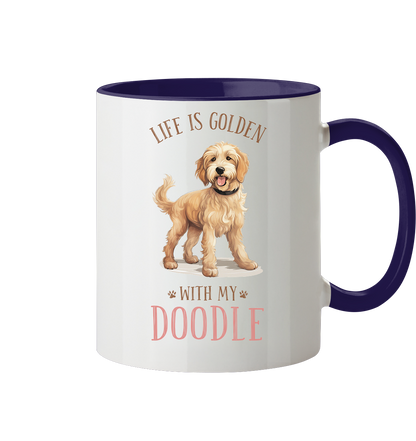 Zweifarbige Tasse "Doodle" Farbe: Kobaltblau| Pawzlove