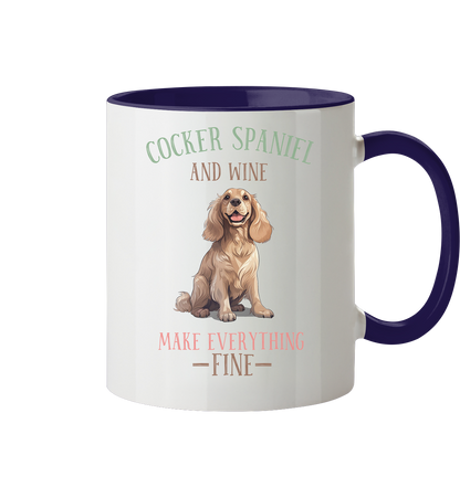 Zweifarbige Tasse "Cocker Spaniel"