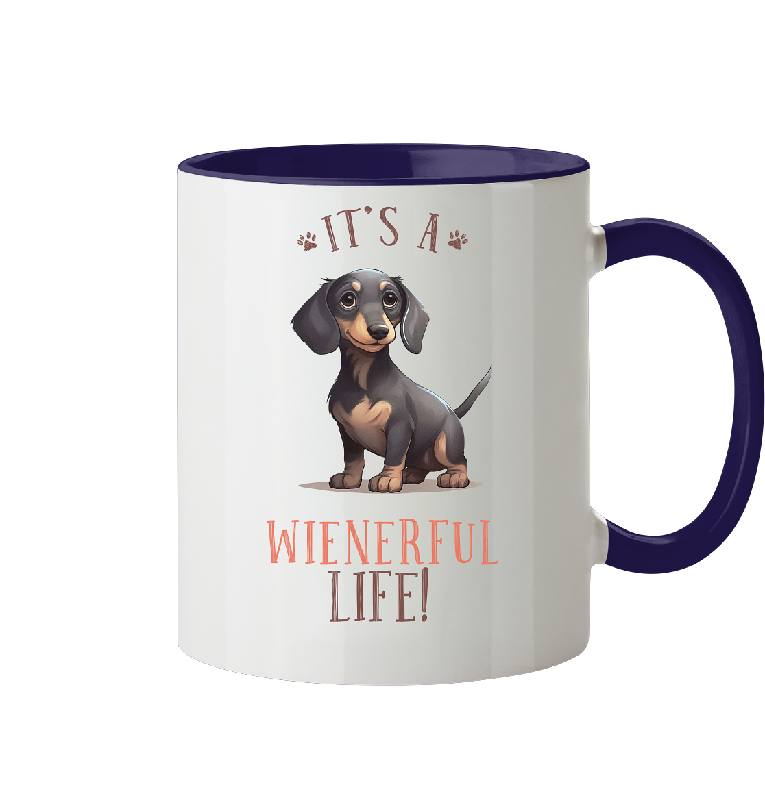 Zweifarbige Tasse "Wienerful Life"