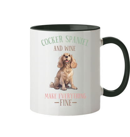 Zweifarbige Tasse "Cocker Spaniel"