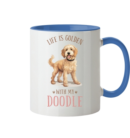 Zweifarbige Tasse "Doodle" Farbe: Cambridge Blau| Pawzlove