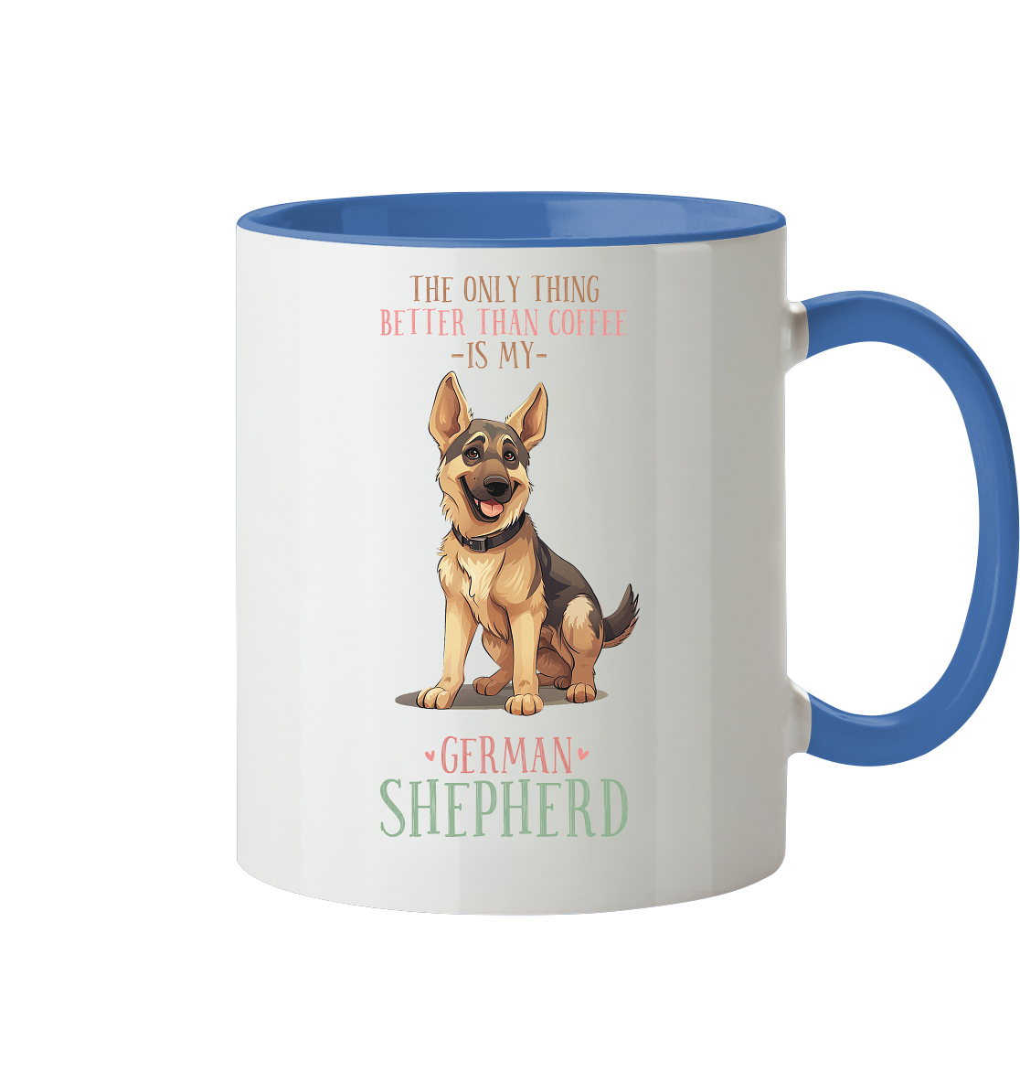 Zweifarbige Tasse "Shepherd" Farbe: Cambridge Blau| Pawzlove