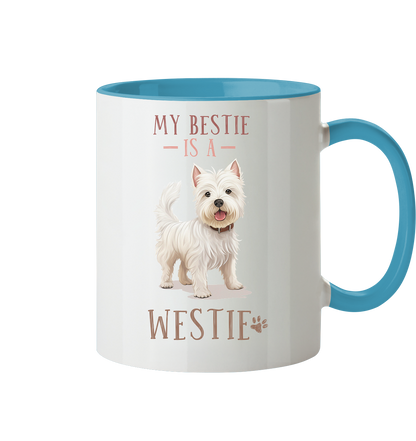 Zweifarbige Tasse "Westie" Farbe: Hellblau| Pawzlove