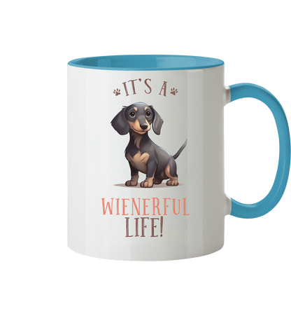 Zweifarbige Tasse "Wienerful Life"