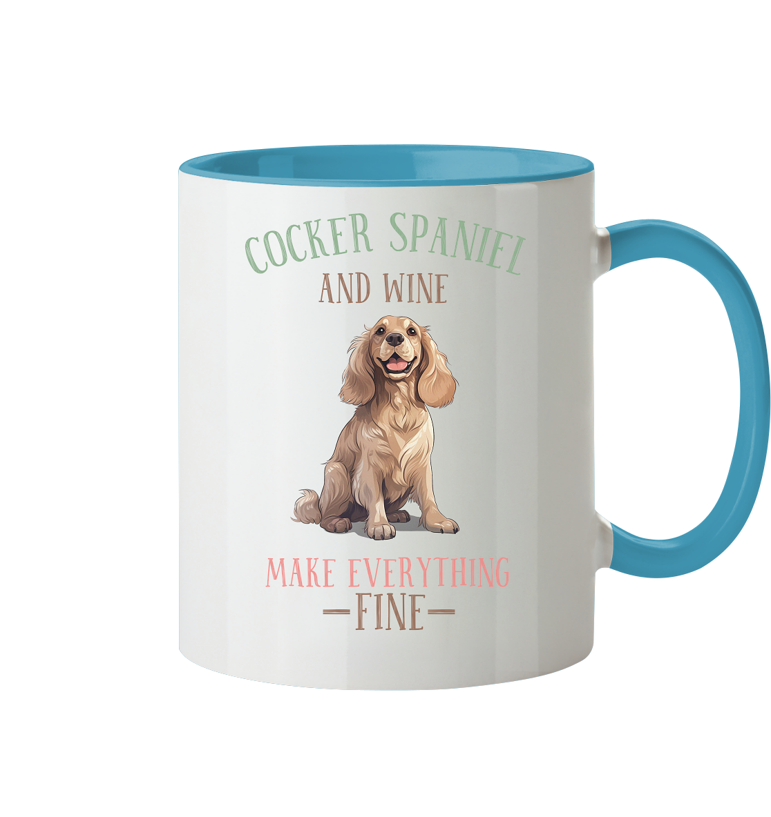 Zweifarbige Tasse "Cocker Spaniel"