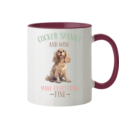 Zweifarbige Tasse "Cocker Spaniel"